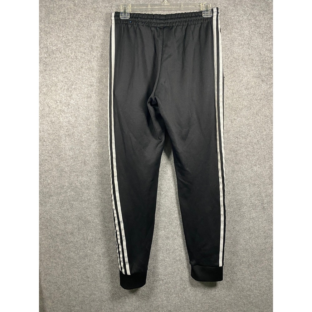 Adidas Originals Mens Black White 3 Stripe Trefoil Track Pants Joggers Small - Picture 5 of 6